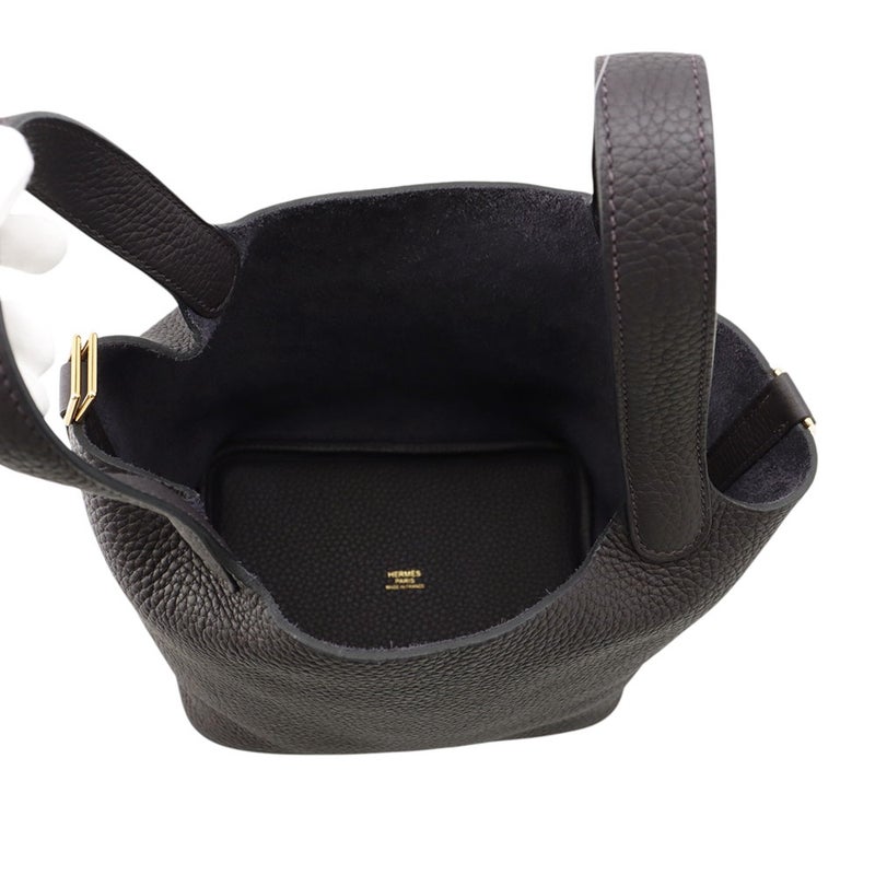 エルメス ハンドバッグ ピコタンロックPM プルノワール/ゴールド金具 トリヨンクレマンス W刻印