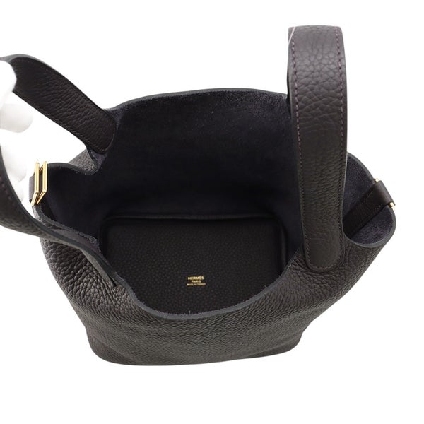 エルメス ハンドバッグ ピコタンロックPM プルノワール/ゴールド金具 トリヨンクレマンス W刻印