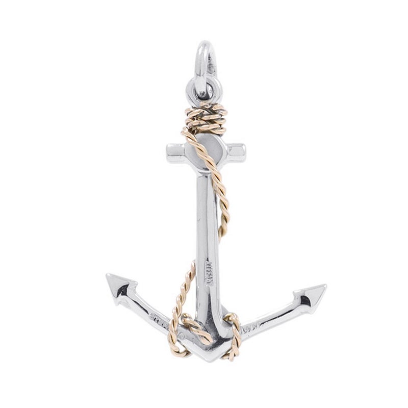 ティファニー ペンダントトップ アンカー ネックレス トップ SV925シルバー K14YGイエローゴールド Tiffany&Co. ジュエリー