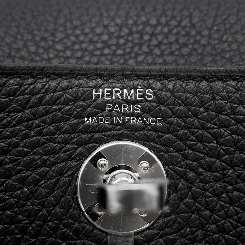 エルメス リンディ ミニ ブラック/シルバー金具 トリヨンクレマンス G刻印 ２wayショルダー 黒