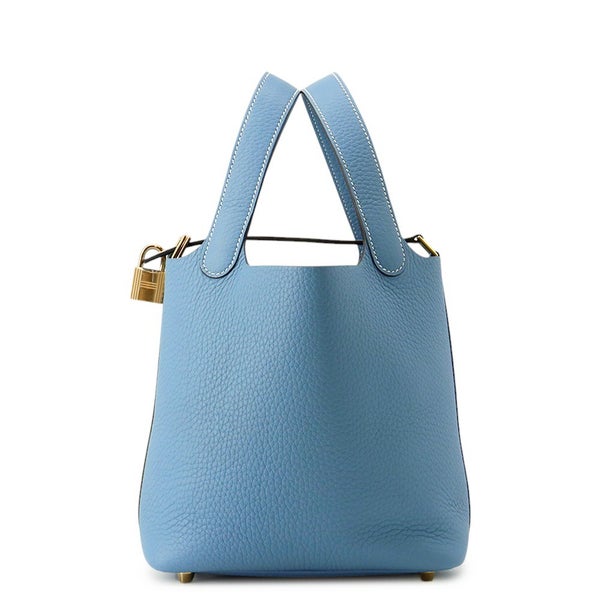 エルメス ハンドバッグ ピコタンロックPM ニューブルージーン/ゴールド金具 トリヨンクレマンス K刻印