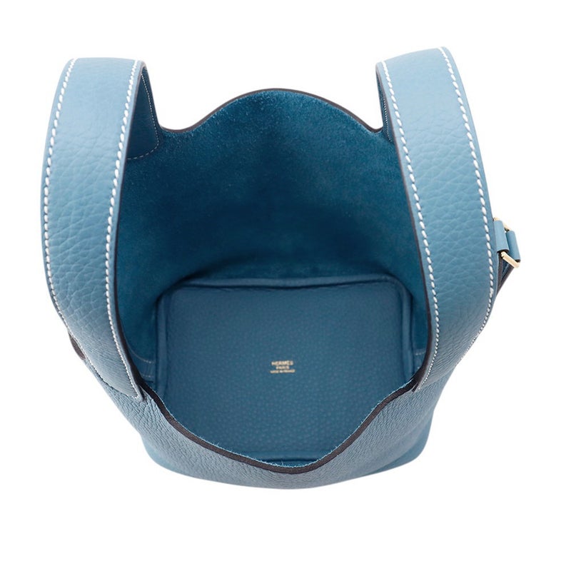 エルメス ハンドバッグ ピコタンロックPM ニューブルージーン/ゴールド金具 トリヨンクレマンス K刻印