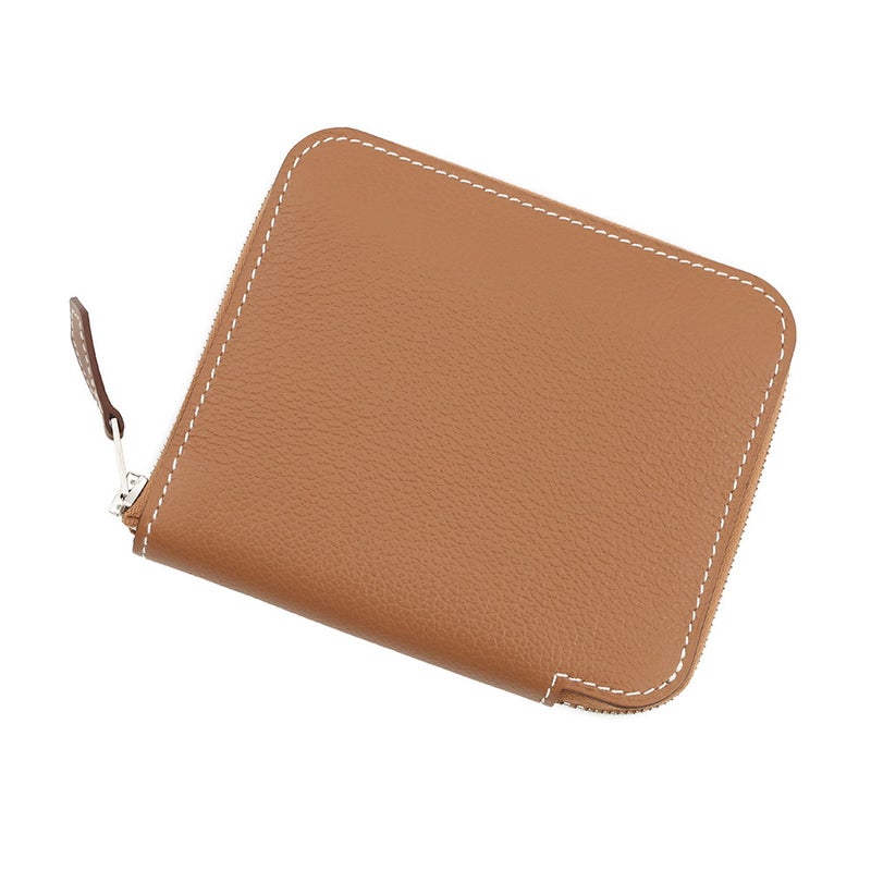 エルメス コインケース アザップコンパクト シルクイン ゴールド/シルバー金具 エバーカラー B刻印