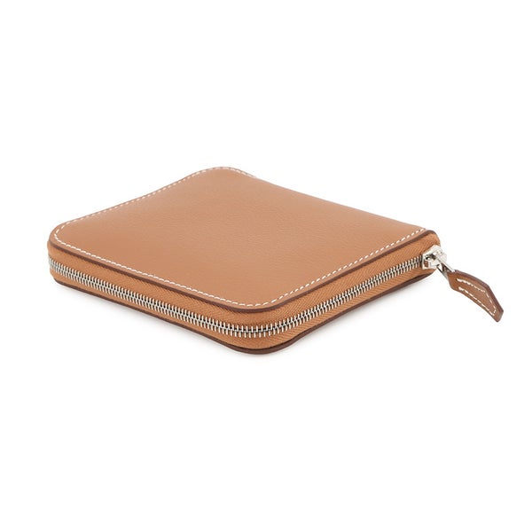 エルメス コインケース アザップコンパクト シルクイン ゴールド/シルバー金具 エバーカラー B刻印