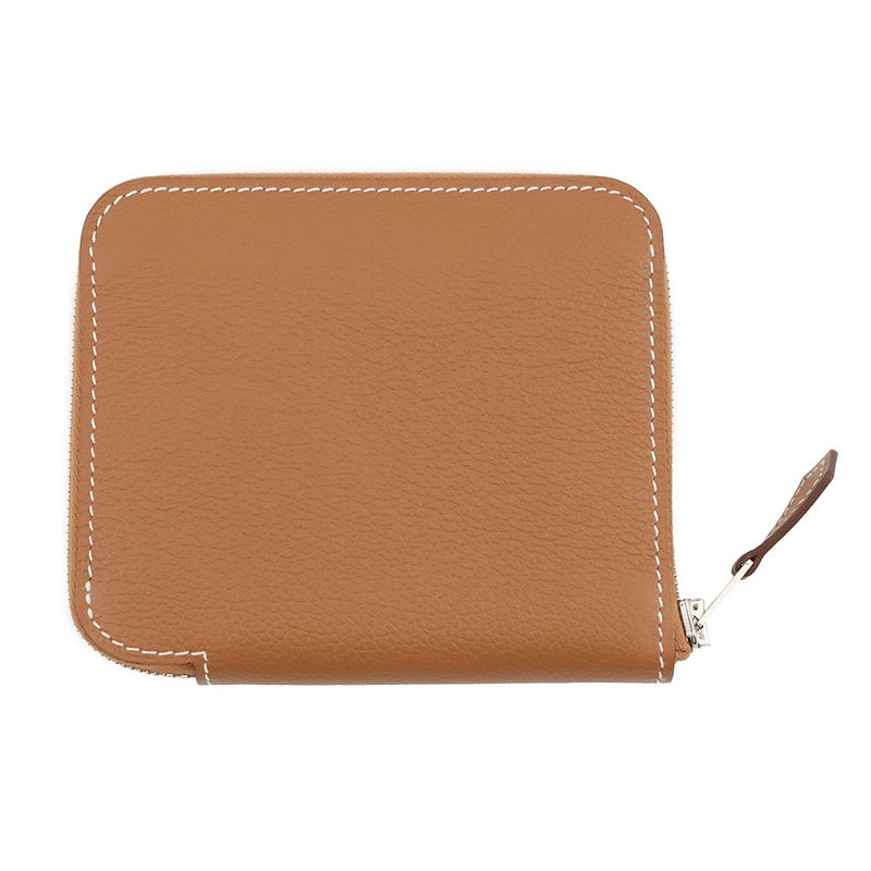 エルメス コインケース アザップコンパクト シルクイン ゴールド/シルバー金具 エバーカラー B刻印