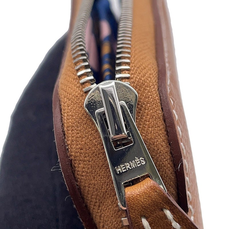 エルメス コインケース アザップコンパクト シルクイン ゴールド/シルバー金具 エバーカラー B刻印