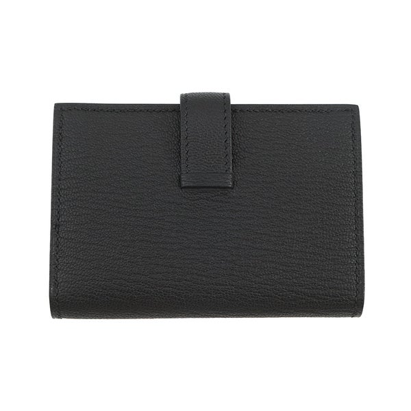 エルメス カードケース ベアン ミニ ブラック/ゴールド金具 シェブルミゾル Y刻印 HERMES 名刺入れ 黒