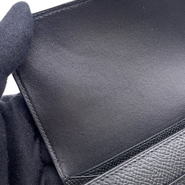 エルメス 財布 コンスタンス コンパクト ブラック/シルバー金具 エプソン □N刻印 HERMES 財布 黒