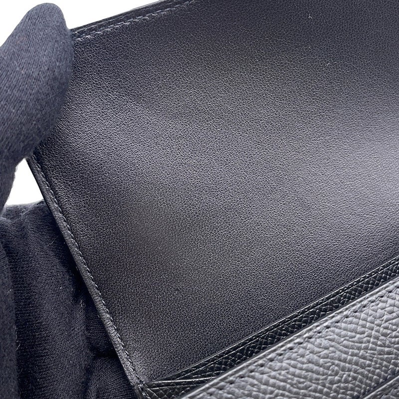 エルメス 財布 コンスタンス コンパクト ブラック/シルバー金具 エプソン □N刻印 HERMES 財布 黒