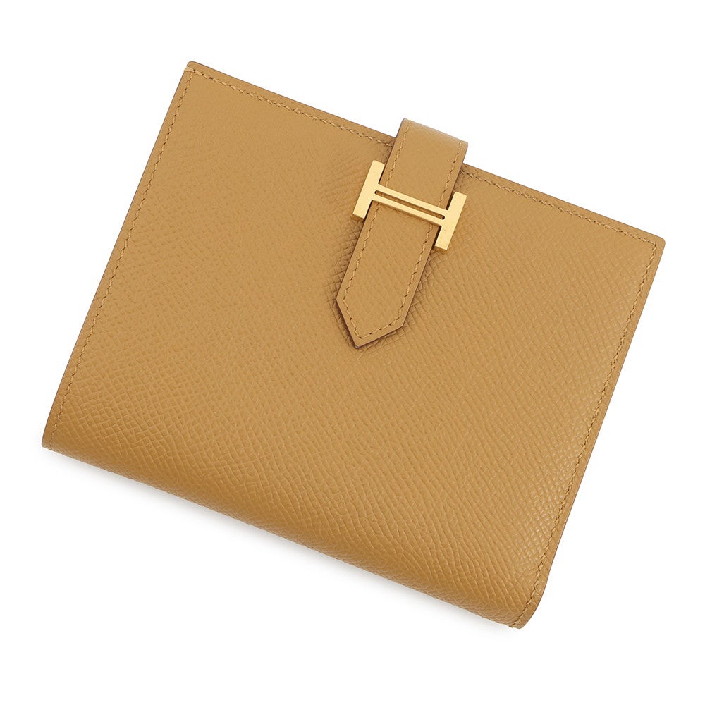 エルメス 二つ折り財布 ベアンコンパクト セサミ/ゴールド金具 エプソン W刻印 財布 エルメス 二つ折り財布 ベアンコンパクト セサミ/ゴールド金具