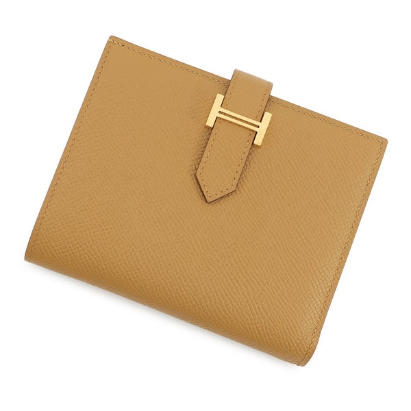 エルメス 二つ折り財布 ベアンコンパクト セサミ/ゴールド金具 エプソン W刻印 財布