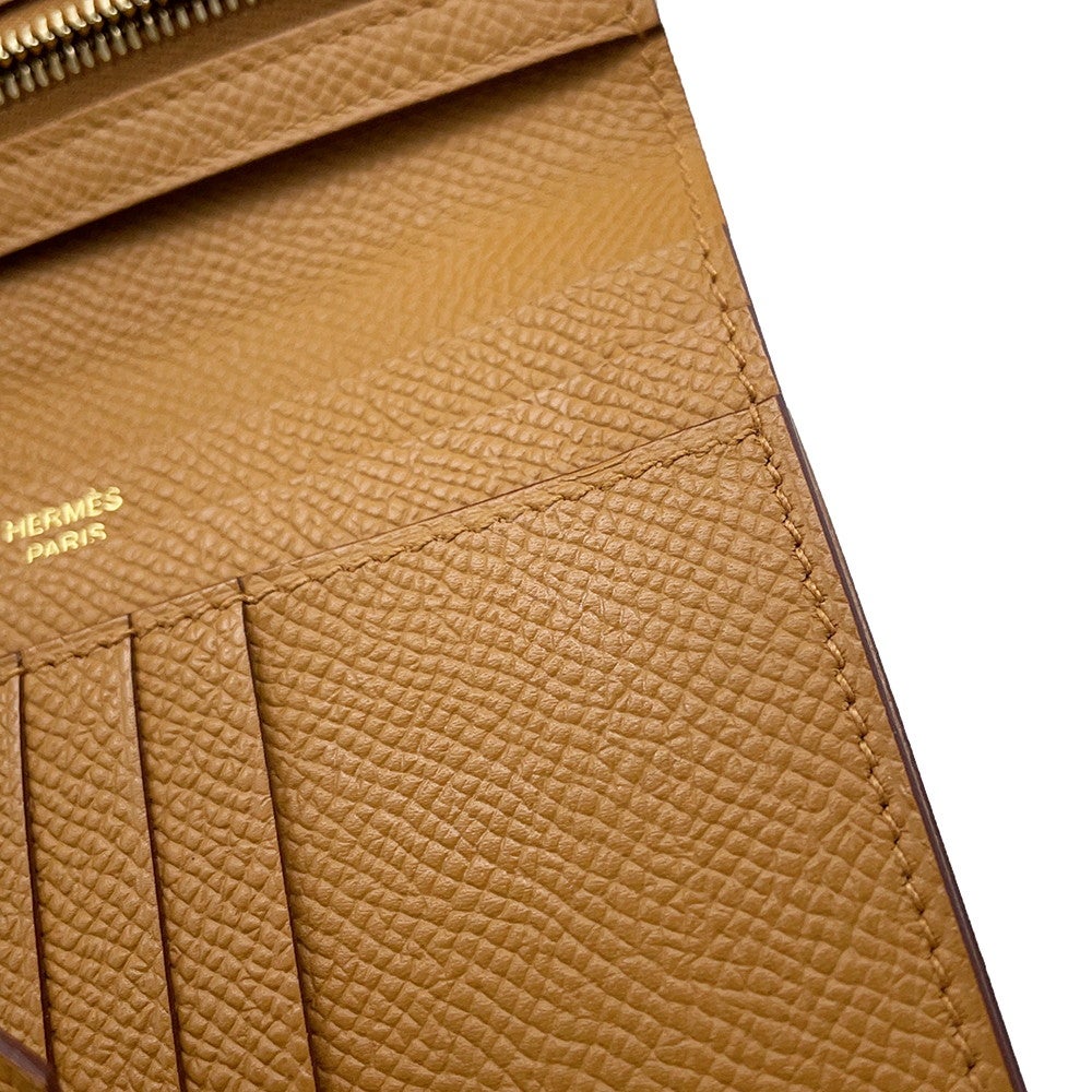 エルメス 二つ折り財布 ベアンコンパクト セサミ/ゴールド金具