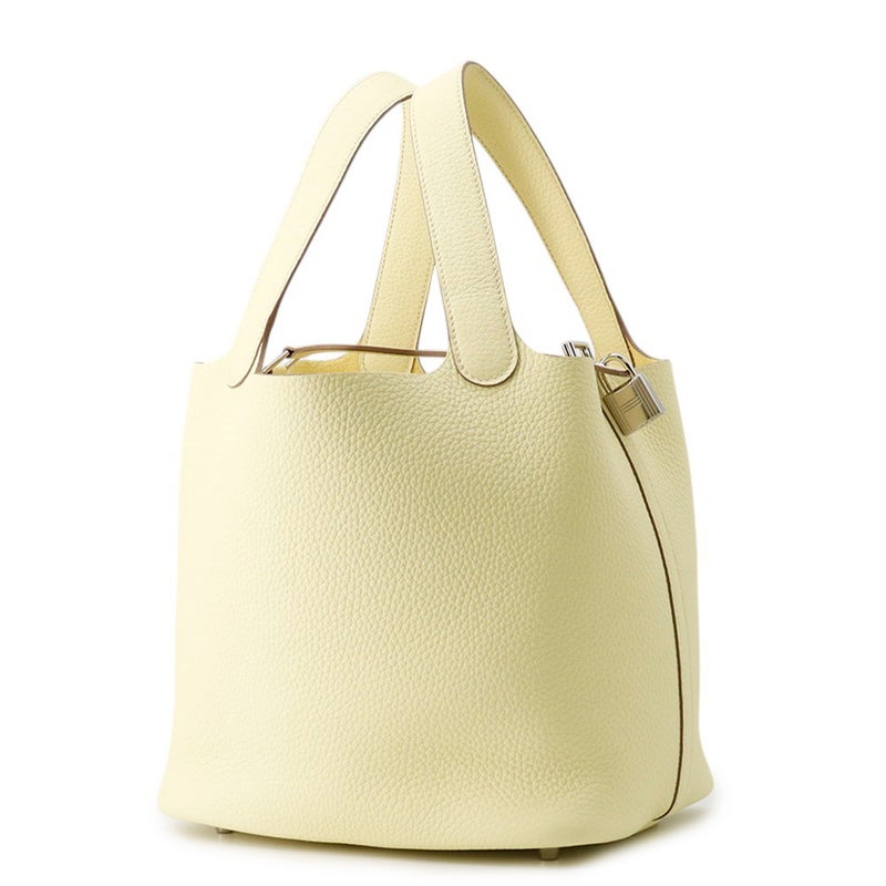 エルメス ハンドバッグ ピコタンロックMM ジョーヌミルトン/シルバー金具 トリヨンクレマンス K刻印