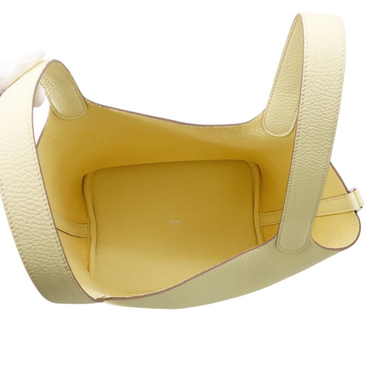 エルメス ハンドバッグ ピコタンロックMM ジョーヌミルトン/シルバー金具 トリヨンクレマンス K刻印