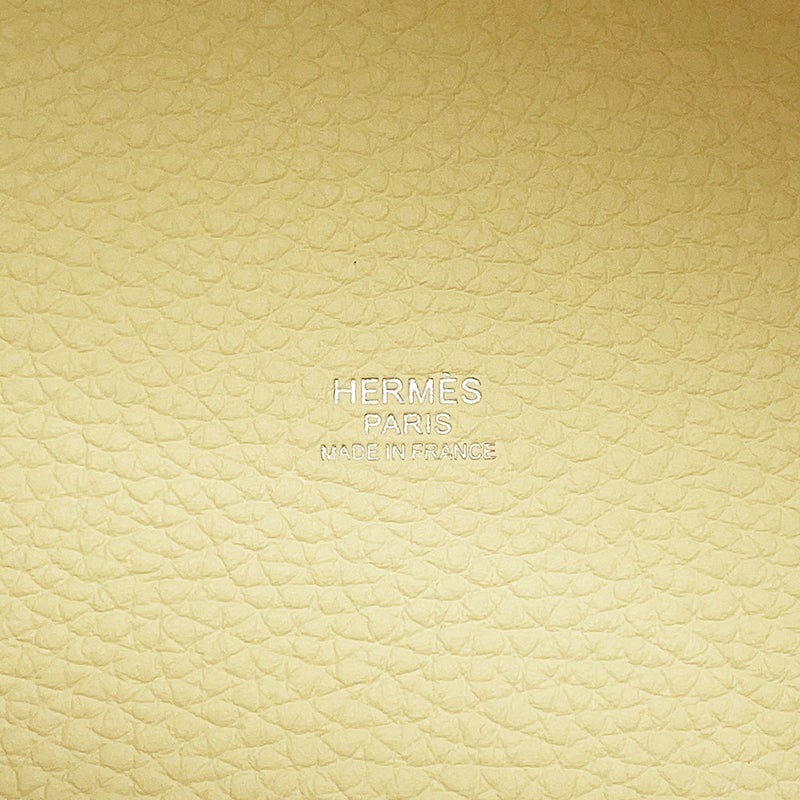 エルメス ハンドバッグ ピコタンロックMM ジョーヌミルトン/シルバー金具 トリヨンクレマンス K刻印