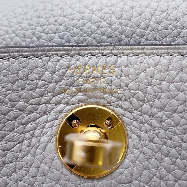 エルメス ハンドバッグ リンディ ミニ ブルーグラシエ/ゴールド金具 トリヨンクレマンス K刻印 ２wayショルダー