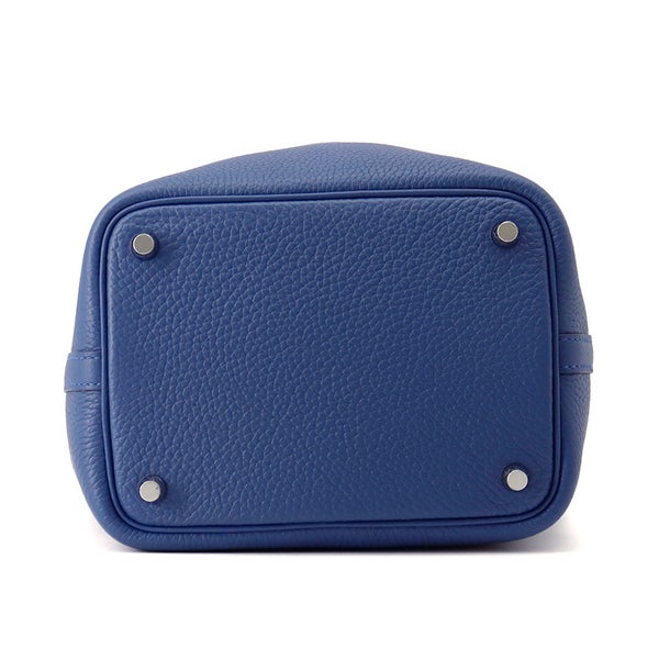 エルメス ハンドバッグ ピコタンロックPM ブルータイ/シルバー金具 トリヨンクレマンス K刻印