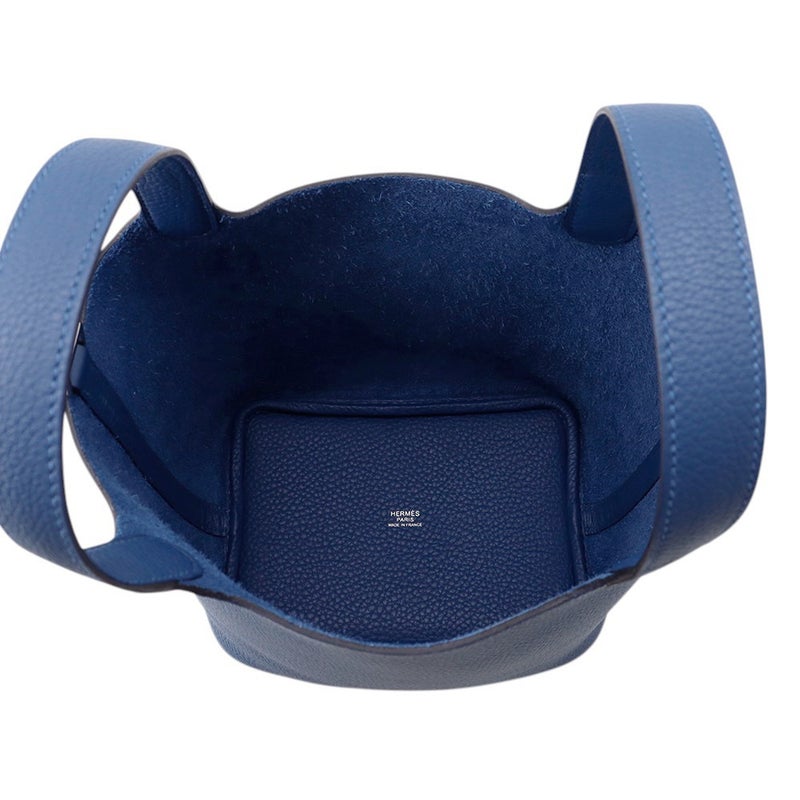 エルメス ハンドバッグ ピコタンロックPM ブルータイ/シルバー金具 トリヨンクレマンス K刻印