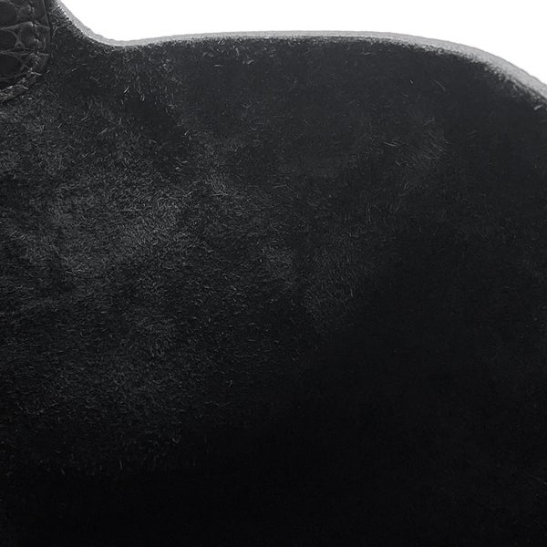 エルメス ハンドバッグ ピコタンロックMM ブラック/ゴールド金具 トリヨンクレマンス/アリゲーターマット Y刻印 黒