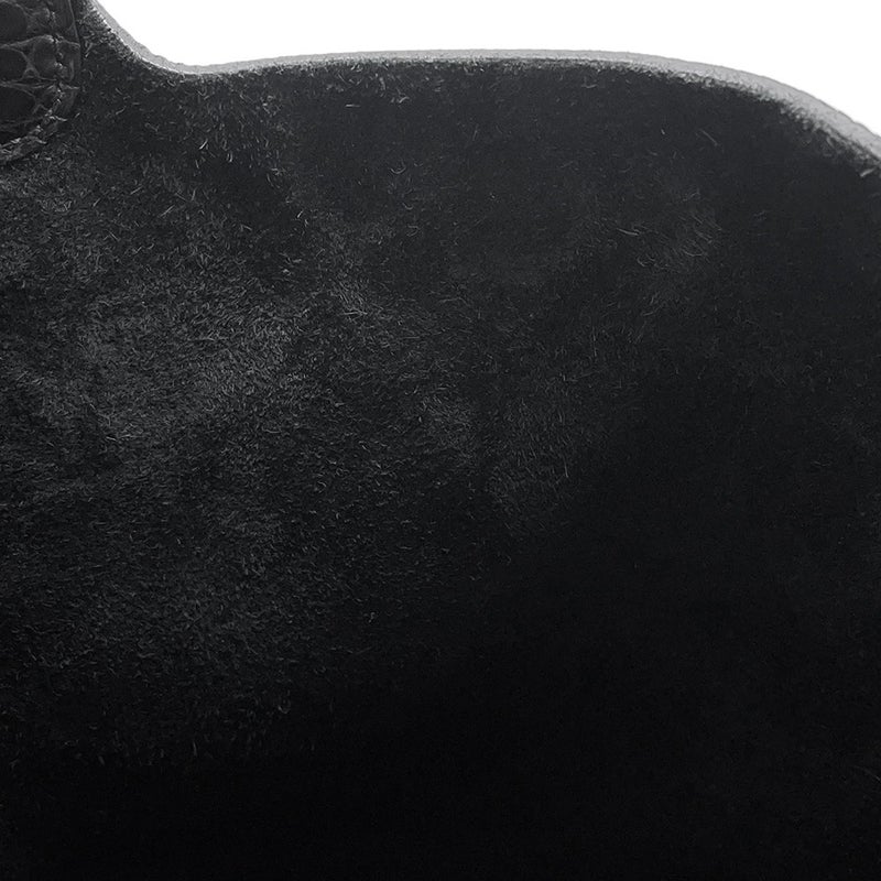 エルメス ハンドバッグ ピコタンロックMM ブラック/ゴールド金具 トリヨンクレマンス/アリゲーターマット Y刻印 黒