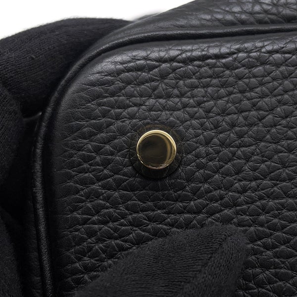 エルメス ハンドバッグ ピコタンロックMM ブラック/ゴールド金具 トリヨンクレマンス/アリゲーターマット Y刻印 黒