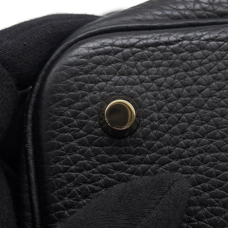 エルメス ハンドバッグ ピコタンロックMM ブラック/ゴールド金具 トリヨンクレマンス/アリゲーターマット Y刻印 黒