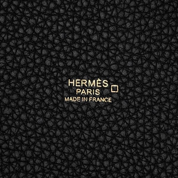 エルメス ハンドバッグ ピコタンロックMM ブラック/ゴールド金具 トリヨンクレマンス/アリゲーターマット Y刻印 黒