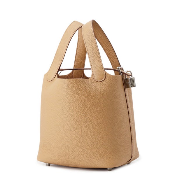 エルメス ハンドバッグ ピコタンロックPM ビスキュイ/シルバー金具 トリヨンクレマンス K刻印