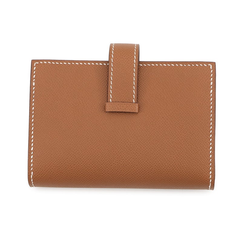 エルメス カードケース ベアン ミニ 小銭入れ付き ゴールド/シルバー金具 ヴォーマダム G刻印