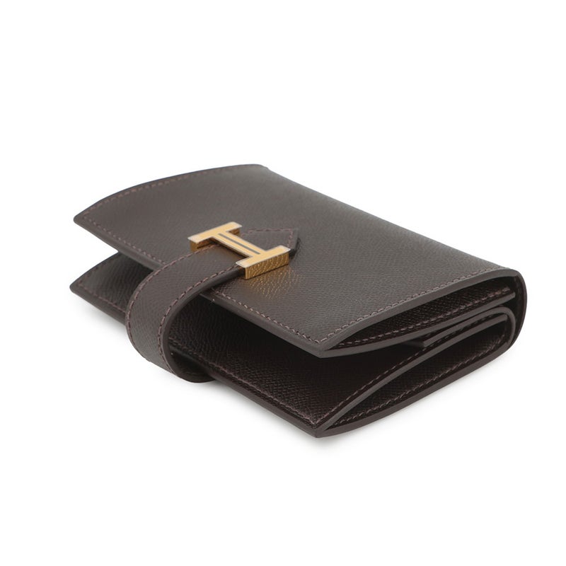 エルメス カードケース ベアン ミニ 小銭入れ付き バイブルン/ゴールド金具 ヴォーマダム G刻印