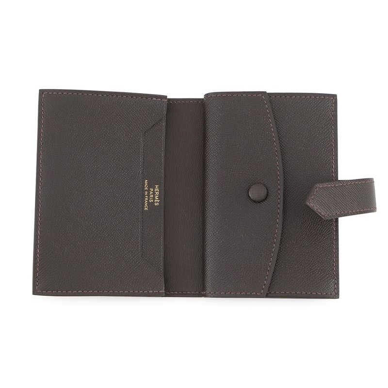 エルメス カードケース ベアン ミニ 小銭入れ付き バイブルン/ゴールド金具 ヴォーマダム G刻印