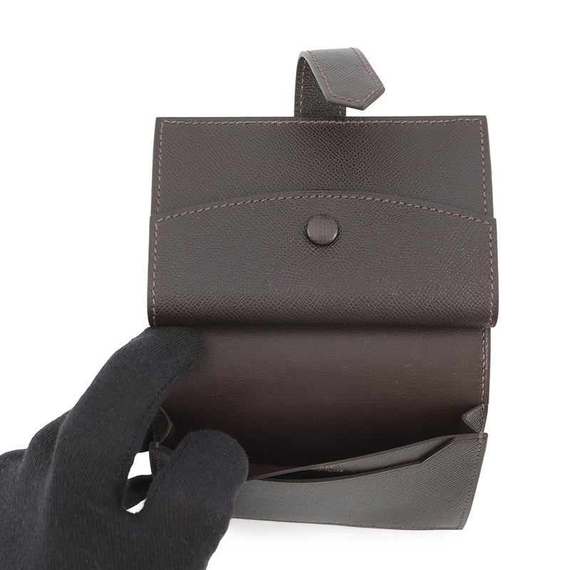 エルメス カードケース ベアン ミニ 小銭入れ付き バイブルン/ゴールド金具 ヴォーマダム G刻印