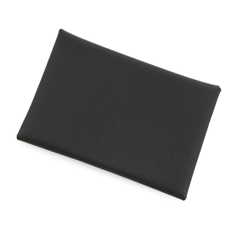 エルメス コインケース カルヴィ デュオ ブラック/シルバー金具 エプソン G刻印 財布 黒