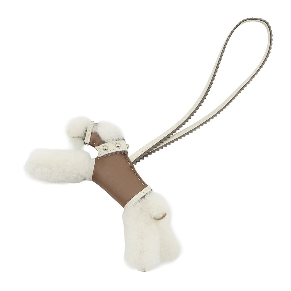 新品未使用 HERMES エルメス バディAPICチャーム エトゥープ エルメス バッグチャーム バディ エピック エトゥープ/クレ/シルバー