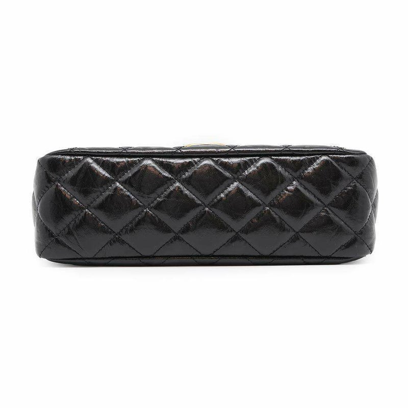 シャネル チェーンショルダーバッグ マトラッセ ココマーク シャイニークランプルカーフレザー AS4322 CHANEL 2way 黒