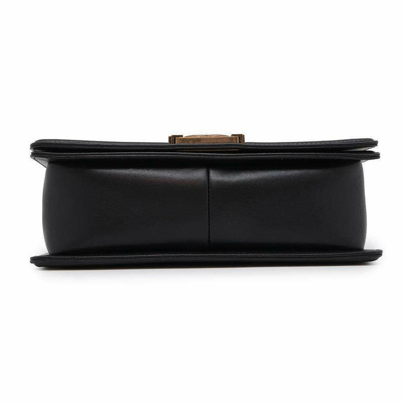 シャネル チェーンショルダーバッグ マトラッセ ココマーク ボーイシャネル A67086 CHANEL 黒 白