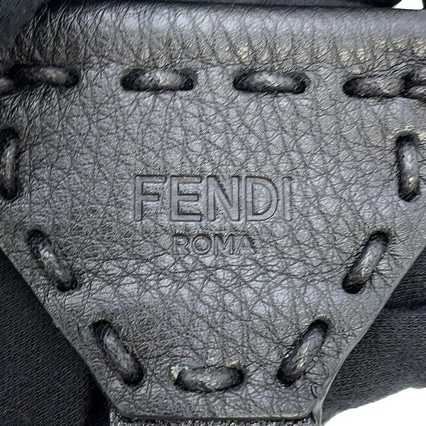 フェンディ ショルダーストラップ ストラップユー FFロゴ キャンバス レザー 8AV444 FENDI 黒