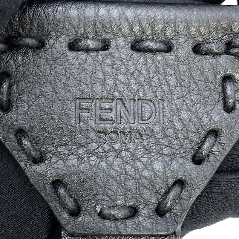 フェンディ ショルダーストラップ ストラップユー FFロゴ キャンバス レザー 8AV444 FENDI 黒