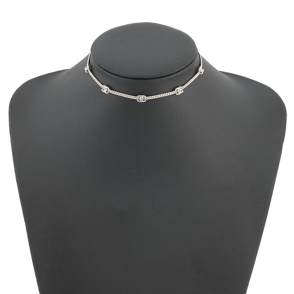 シャネル ネックレス ココマーク チョーカー メタル A26V ABE255 CHANEL アクセサリー
