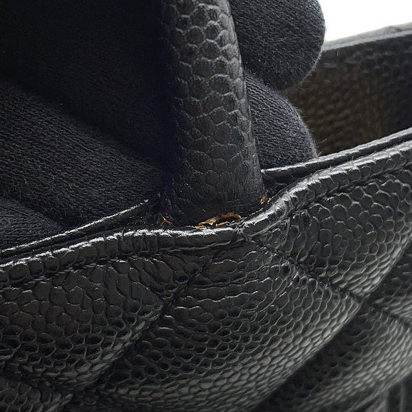 シャネル トートバッグ 復刻トート ココマーク マトラッセ キルティング キャビアスキン A01804 CHANEL 黒
