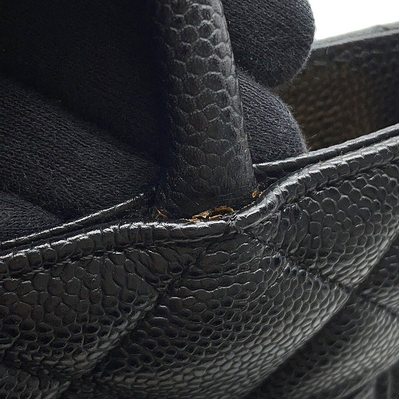 シャネル トートバッグ 復刻トート ココマーク マトラッセ キルティング キャビアスキン A01804 CHANEL 黒