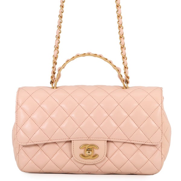 シャネル チェーンショルダーバッグ トップハンドル マトラッセ ココマーク ラムスキン AS4408 CHANEL