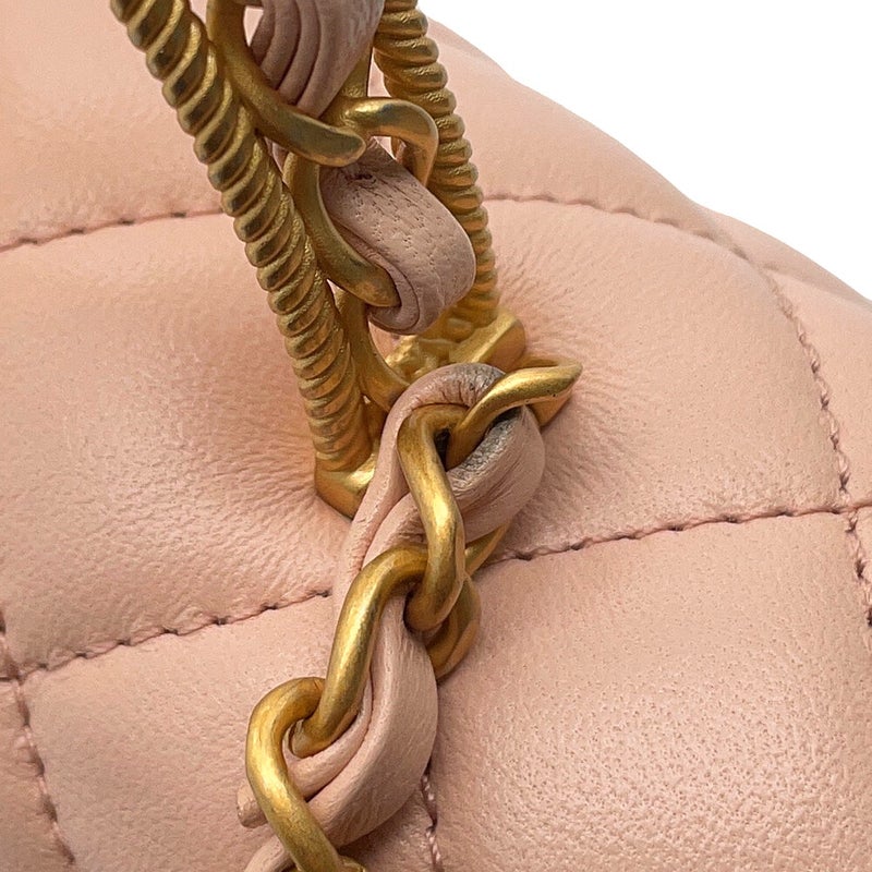 シャネル チェーンショルダーバッグ トップハンドル マトラッセ ココマーク ラムスキン AS4408 CHANEL