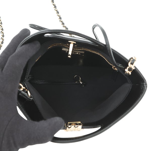 シャネル ショルダーバッグ マトラッセ スモールショッピングバッグ シャイニーカーフスキン AS4133 黒