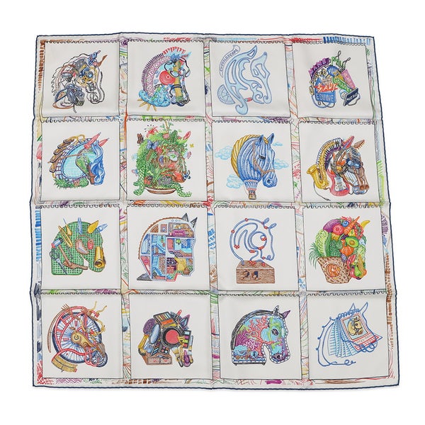 エルメス スカーフ カレ90 シュヴァロスコープ Chevalo Scope HERMES シルク 2023春夏