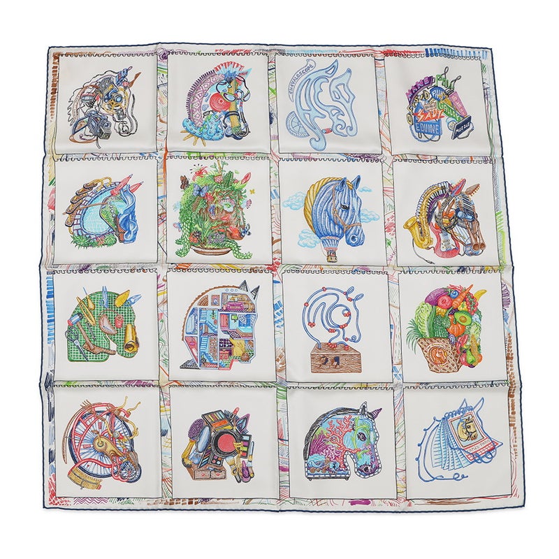 エルメス スカーフ カレ90 シュヴァロスコープ Chevalo Scope HERMES シルク 2023春夏