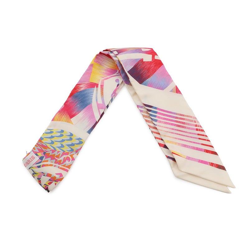 エルメス スカーフ ツイリー マーブルシルク エクスリブリス EX-LIBRIS HERMES シルクツイル 京都マーブル