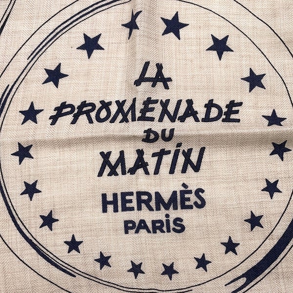 エルメス ストール カレ140 カレジェアン 朝の散歩 La Promenade du Matin HERMES カシミヤ シルク 2023春夏