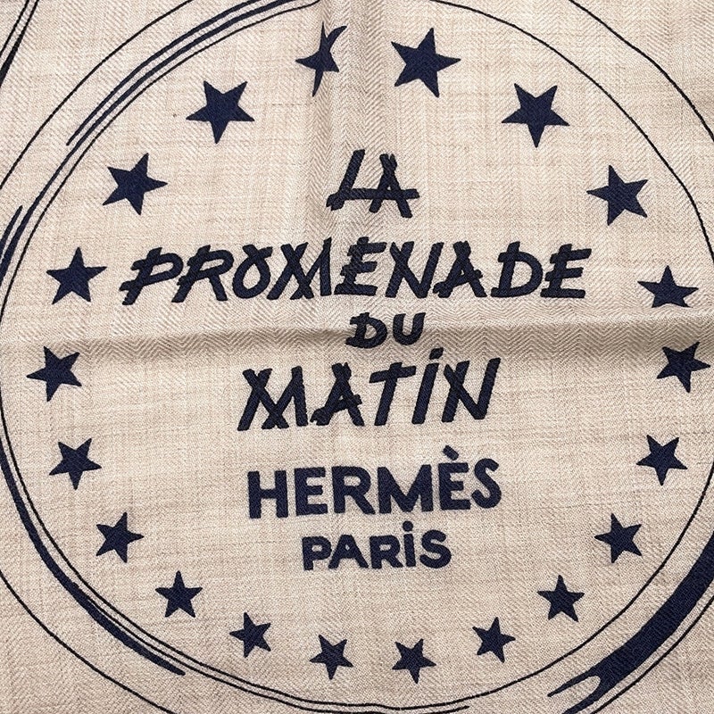 エルメス ストール カレ140 カレジェアン 朝の散歩 La Promenade du Matin HERMES カシミヤ シルク 2023春夏