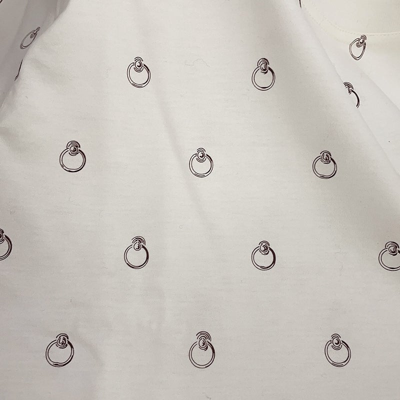 エルメス Tシャツ アノー・フィネス プリント コットン レディースサイズ42 HERMES トップス 白